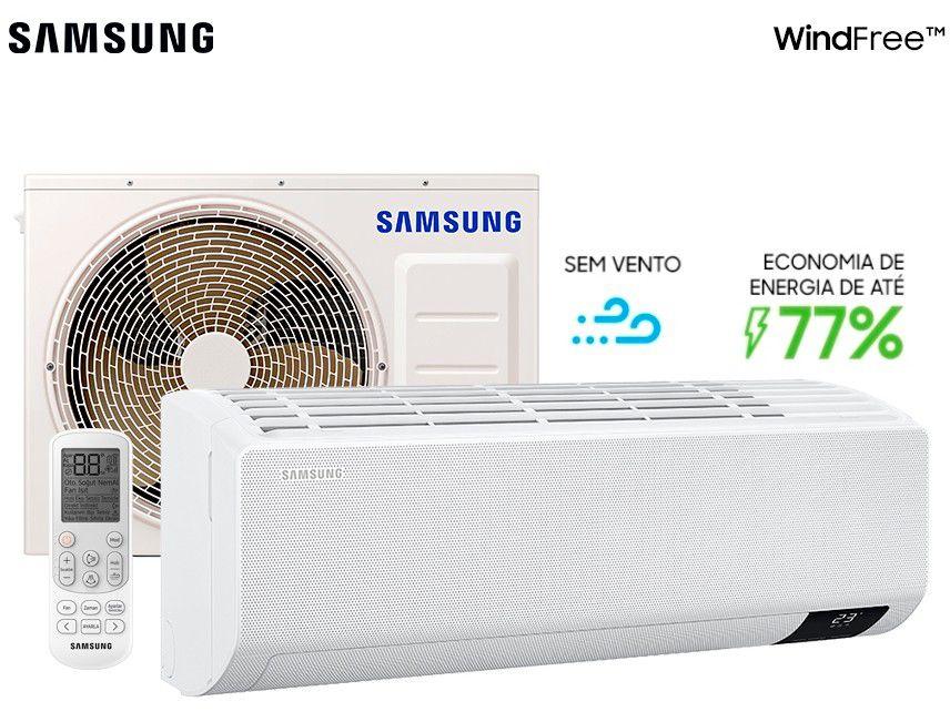Tecnologias em ar-condicionado: Ar-condicionado Split Samsung Inverter 12.000 BTUs - Quente e Frio WindFree